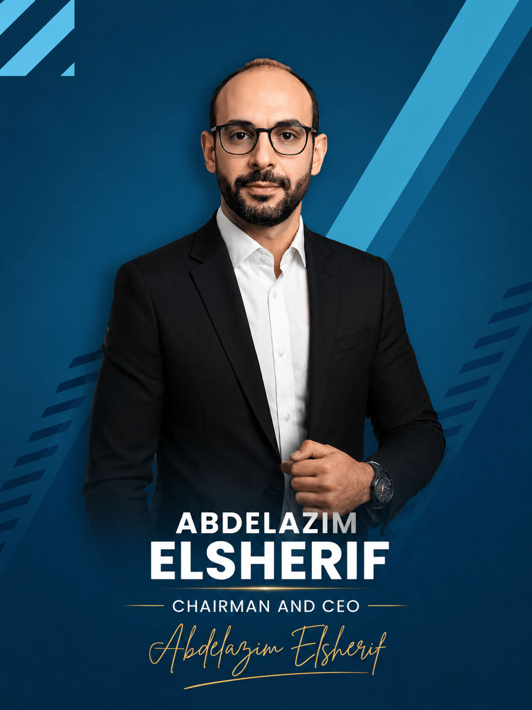 Portrait of Abdelazim Elsherif, Chairman and CEO of Elegant House for Urban Development